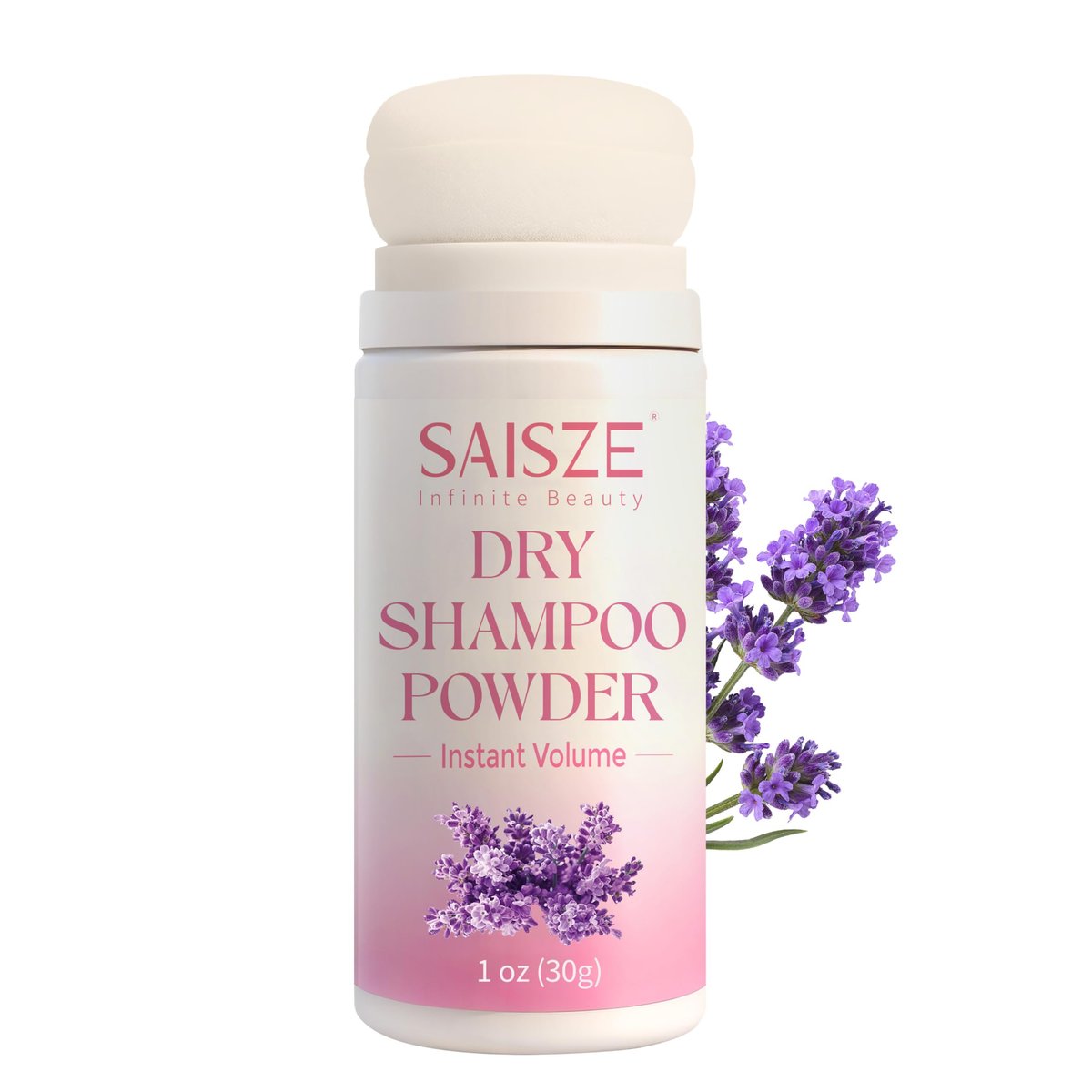 SAISZE Dry Shampoo Powder for Women - Non-Aerosol Oil Absorbing & Volumizing Powder for Light Hair Colors, Travel Size (1.05 Oz) - görsel 1
