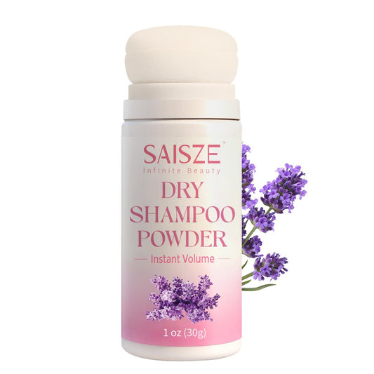 SAISZE Dry Shampoo Powder for Women - Non-Aerosol Oil Absorbing & Volumizing Powder for Light Hair Colors, Travel Size (1.05 Oz)
