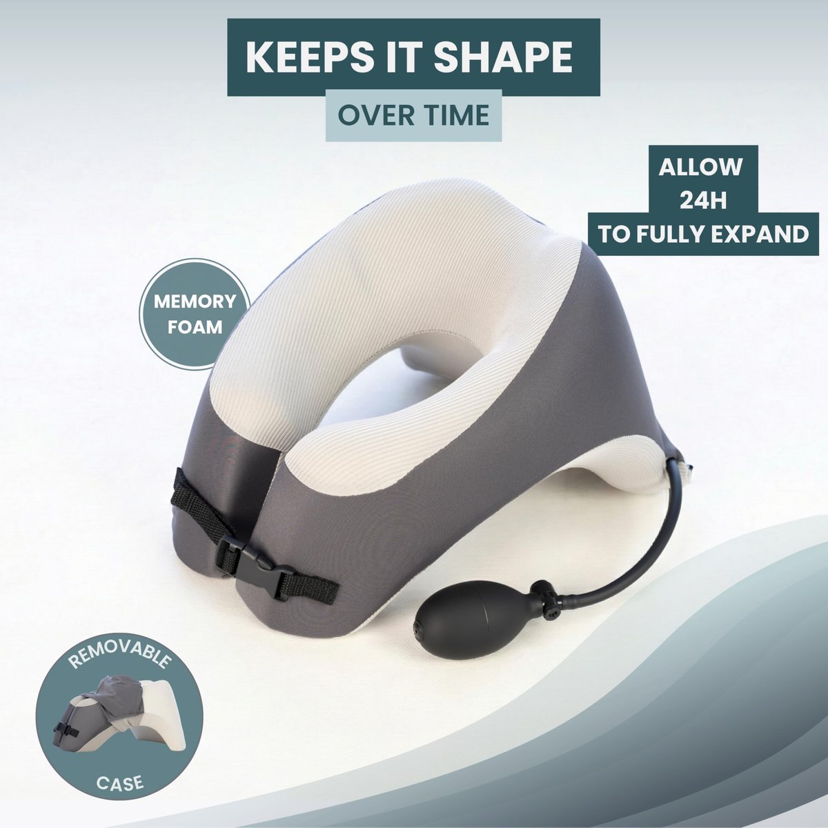 Face Down Pillow for Massage - Adjustable Massage Headrest Face Cradle for Bed - Breathable Stomach Sleeping Pillow with 2 Washable Pads - Grey Avelisse
