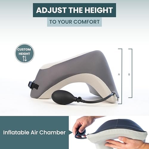 Face Down Pillow for Massage - Adjustable Massage Headrest Face Cradle for Bed - Breathable Stomach Sleeping Pillow with 2 Washable Pads - Grey Avelisse