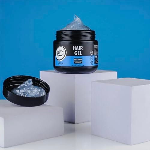 Rolda Multi Vitamin Hair Gel for Men - Medium Hold Styling Gel with Aloe Vera & Pro-Vitamin B5 - Wet Look Finish, Alcohol & Paraben Free (8.81 oz) - görsel 4