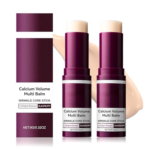 Lampolar 2PCS Calcium Multi Balm Stick - All-in-One Collagen Moisturizing Stick for Face, Eyes, Lips & Neck, Lightweight Hydration Travel-Friendly Skincare - görsel 2