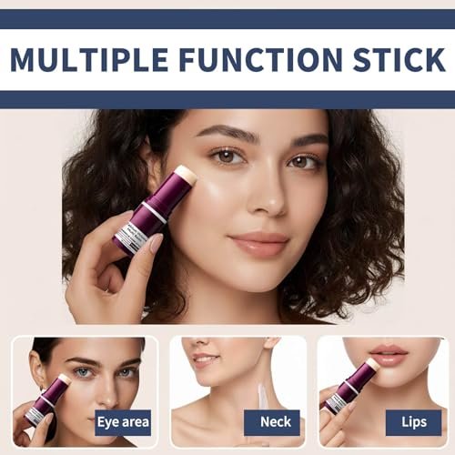 Lampolar 2PCS Calcium Multi Balm Stick - All-in-One Collagen Moisturizing Stick for Face, Eyes, Lips & Neck, Lightweight Hydration Travel-Friendly Skincare - görsel 10