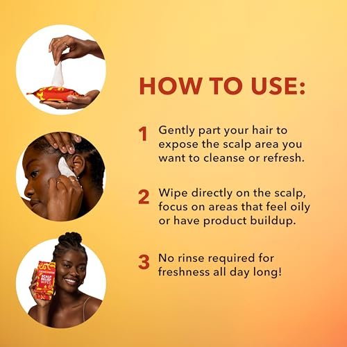 Creme of Nature Argan Oil from Morocco Scalp Relief Wipes - Moisturizing Cleanser for Dry, Irritated Scalp, Braids & Locs Care, 20 Count - görsel 14