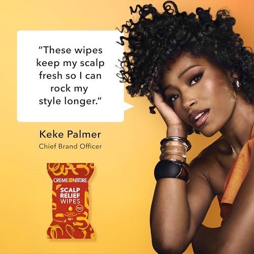 Creme of Nature Argan Oil from Morocco Scalp Relief Wipes - Moisturizing Cleanser for Dry, Irritated Scalp, Braids & Locs Care, 20 Count - görsel 6