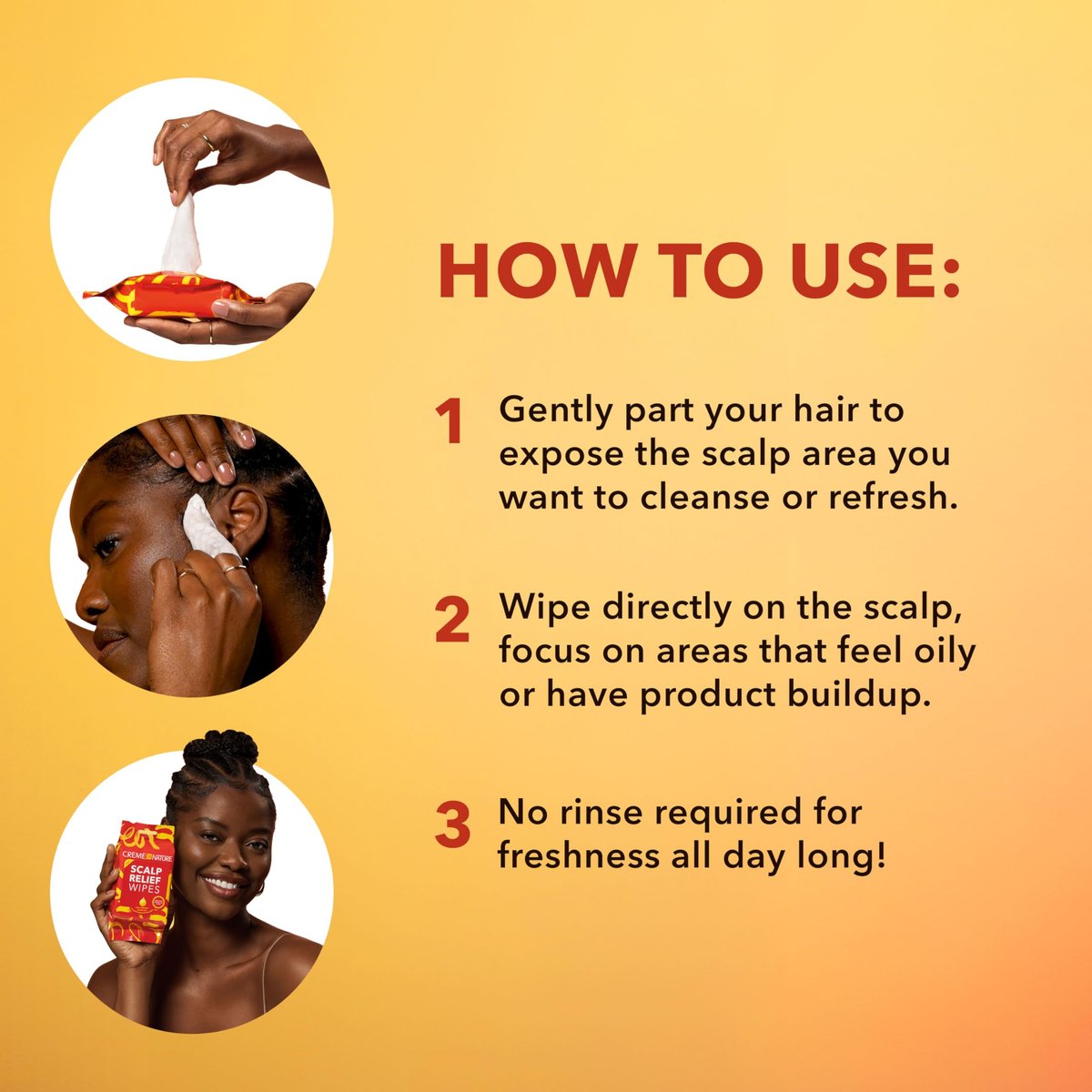 Creme of Nature Argan Oil from Morocco Scalp Relief Wipes - Moisturizing Cleanser for Dry, Irritated Scalp, Braids & Locs Care, 20 Count - görsel 13