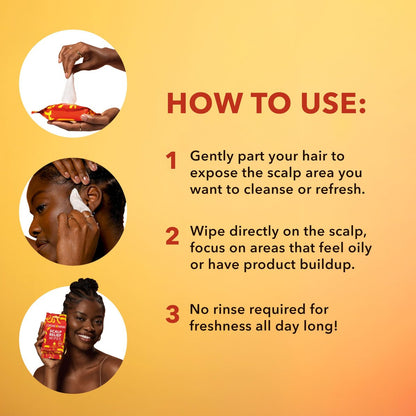 Creme of Nature Argan Oil from Morocco Scalp Relief Wipes - Moisturizing Cleanser for Dry, Irritated Scalp, Braids & Locs Care, 20 Count