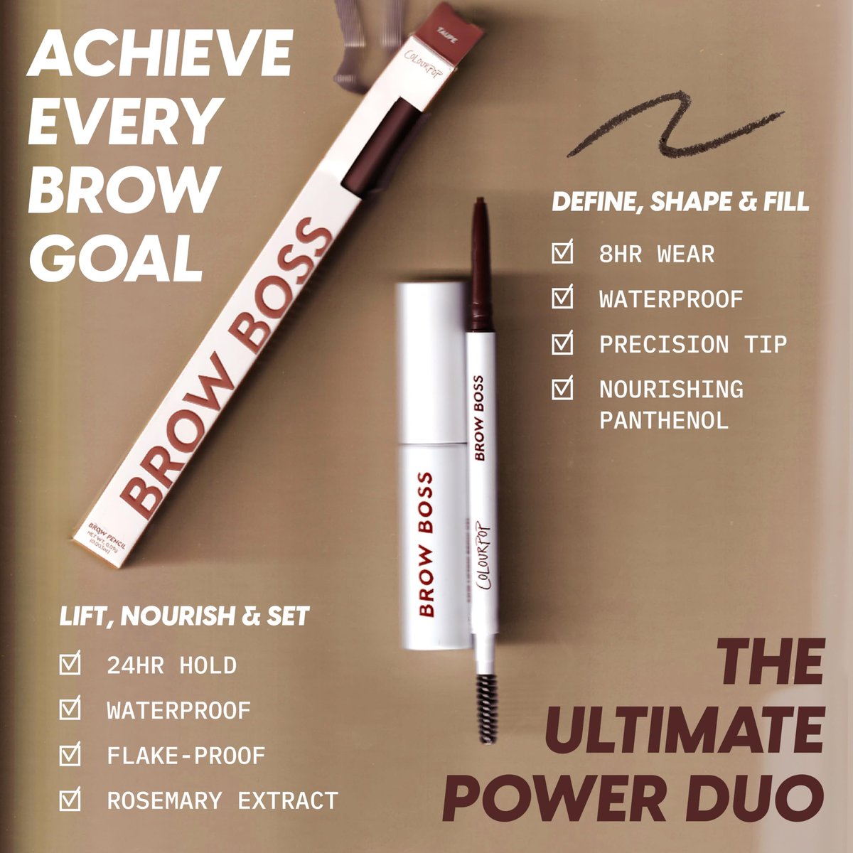 ColourPop Brow Boss Clear Brow Gel - 24HR Lifting Waterproof Eyebrow Gel, Flake-Proof & Zero Residue, Sculpted Hold & Lamination Effect, Infused with Panthenol & Rosemary Extract (0.23 Fl Oz) - görsel 15
