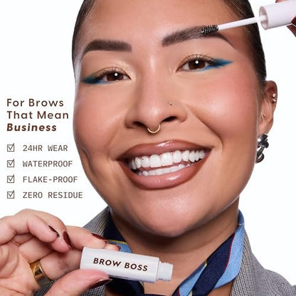 ColourPop Brow Boss Clear Brow Gel - 24HR Lifting Waterproof Eyebrow Gel, Flake-Proof & Zero Residue, Sculpted Hold & Lamination Effect, Infused with Panthenol & Rosemary Extract (0.23 Fl Oz)