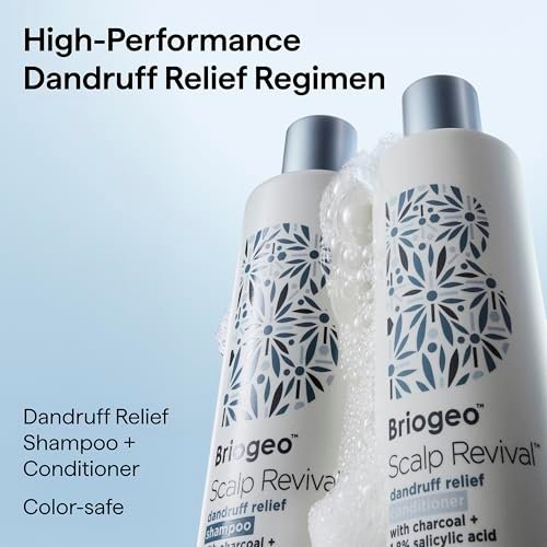 Briogeo Scalp Revival Dandruff Relief Shampoo with Charcoal + 3% Salicylic Acid - Daily Anti-Dandruff Shampoo for Flakes, Itch & Irritation - Color-Safe - Vegan & Cruelty-Free - 8.4 fl oz Avelisse