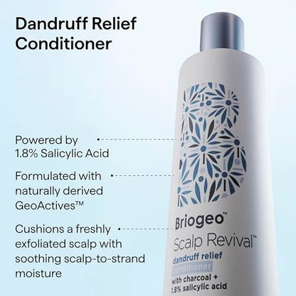 Briogeo Scalp Revival Dandruff Relief Conditioner with Charcoal & 1.8% Salicylic Acid – Daily Anti-Dandruff Conditioner for Flakes, Itch & Irritation – Color-Safe, Vegan & Cruelty-Free – 8.4 fl oz Avelisse