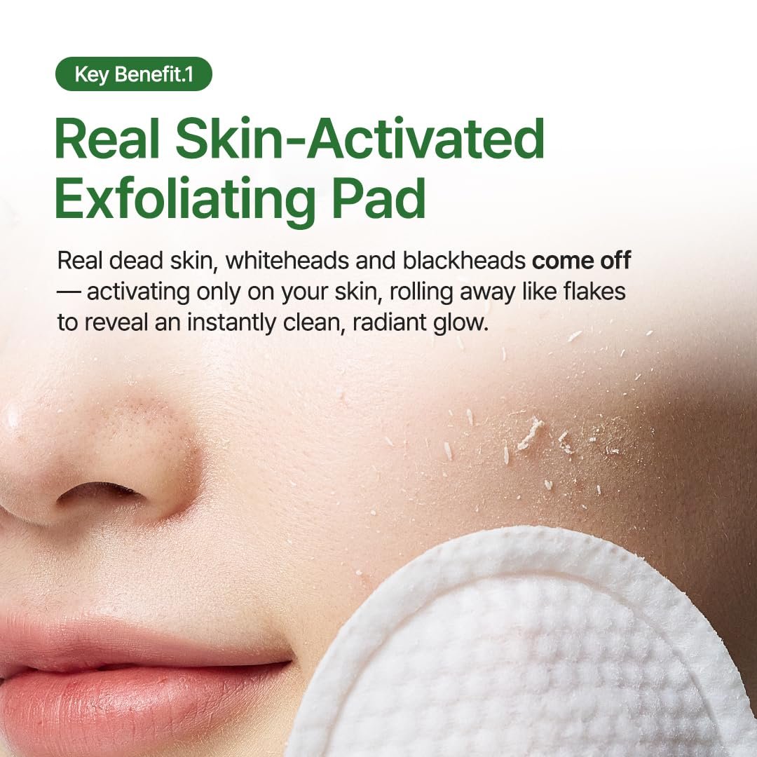 PURITO PEEL SHOT Exfoliating Pad – Charcoal & Enzyme Deep Clean for Blackheads, Whiteheads & Pores – Gentle Daily Exfoliation for Instant Glow & Smooth Texture – Korean Skincare, 8 Pads - görsel 7