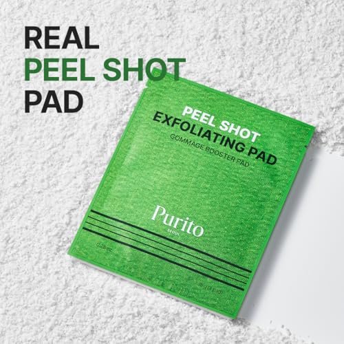 PURITO PEEL SHOT Exfoliating Pad – Charcoal & Enzyme Deep Clean for Blackheads, Whiteheads & Pores – Gentle Daily Exfoliation for Instant Glow & Smooth Texture – Korean Skincare, 8 Pads - görsel 4