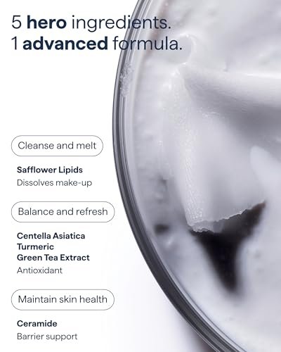 Derm Dissolve Cleansing Balm – Pre-Cleansing Remedy Melts Makeup & Sunscreen, Fragrance Free with Ceramides, Safflower Lipids & Centella, by Dermatologist Dr. Shah, 1.5 Fl Oz - görsel 10