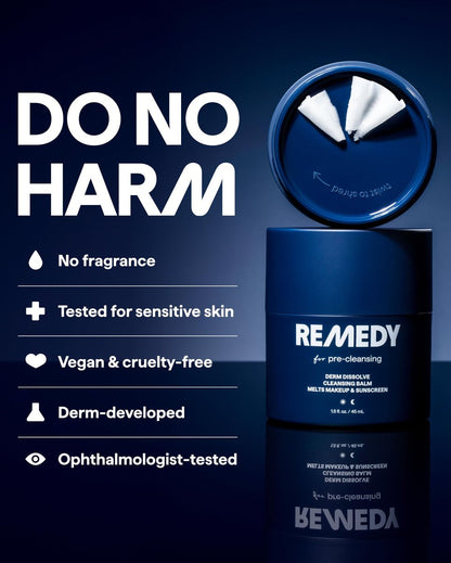 Derm Dissolve Cleansing Balm – Pre-Cleansing Remedy Melts Makeup & Sunscreen, Fragrance Free with Ceramides, Safflower Lipids & Centella, by Dermatologist Dr. Shah, 1.5 Fl Oz