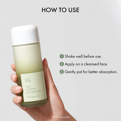 Dr.Ceuracle Jeju Matcha Tea Essence - Skin Purifying Milky Toner with Matcha Extract, 9-Peptide, Ceramide, Korean Skincare Essence (150 ml / 5.07 fl. oz.) Avelisse