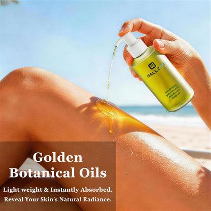 WALLZON Undaria Extract Body Oil 5 Oz – Seaweed & Botanical Oil for Firming, Elasticity & Deep Moisture, Lightweight Non-Greasy, Golden Scented Avelisse
