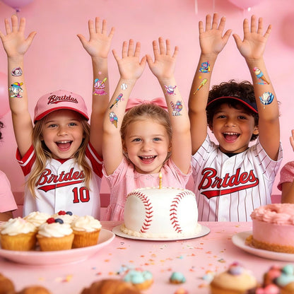 200+ Ice Cream Drip Temporary Tattoos for Baseball Birthday Party – Colorful Sport Game Activity Favors, School Prizes & Rewards Avelisse