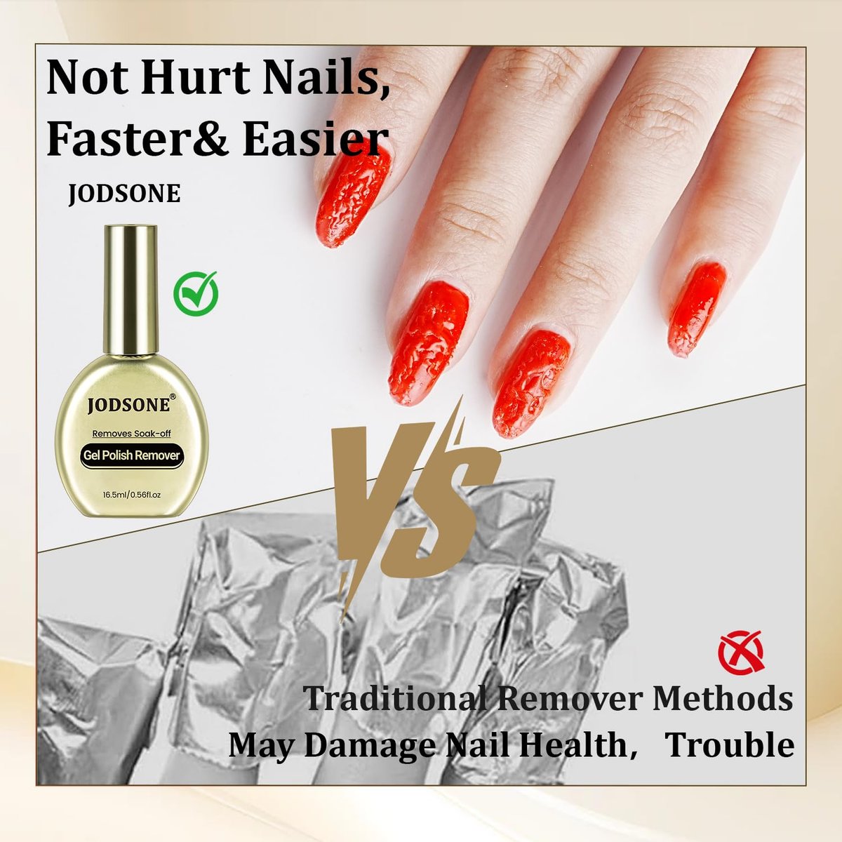 JODSONE 16.5ml 2Pcs Gel Nail Polish Remover – No Soaking or Wrapping, Easy & Quick Removal at Home - görsel 7