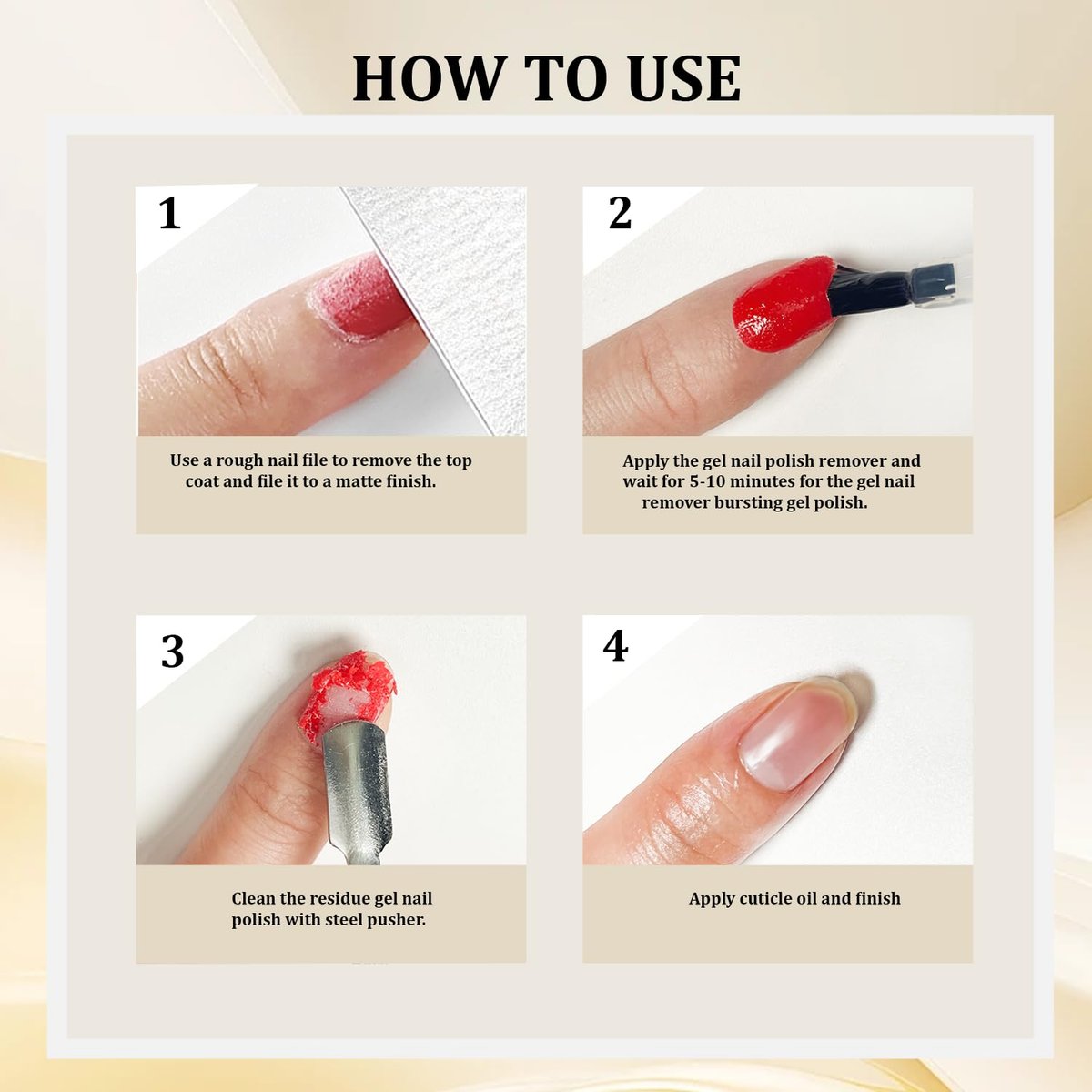 JODSONE 16.5ml 2Pcs Gel Nail Polish Remover – No Soaking or Wrapping, Easy & Quick Removal at Home - görsel 9