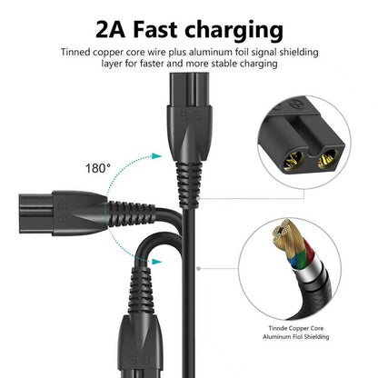 5V USB Charger Compatible with Meridian Trimmer - Replacement Charging Cable for M2B, M2C, M2A, M2G, MEC102A Electric Razors Avelisse