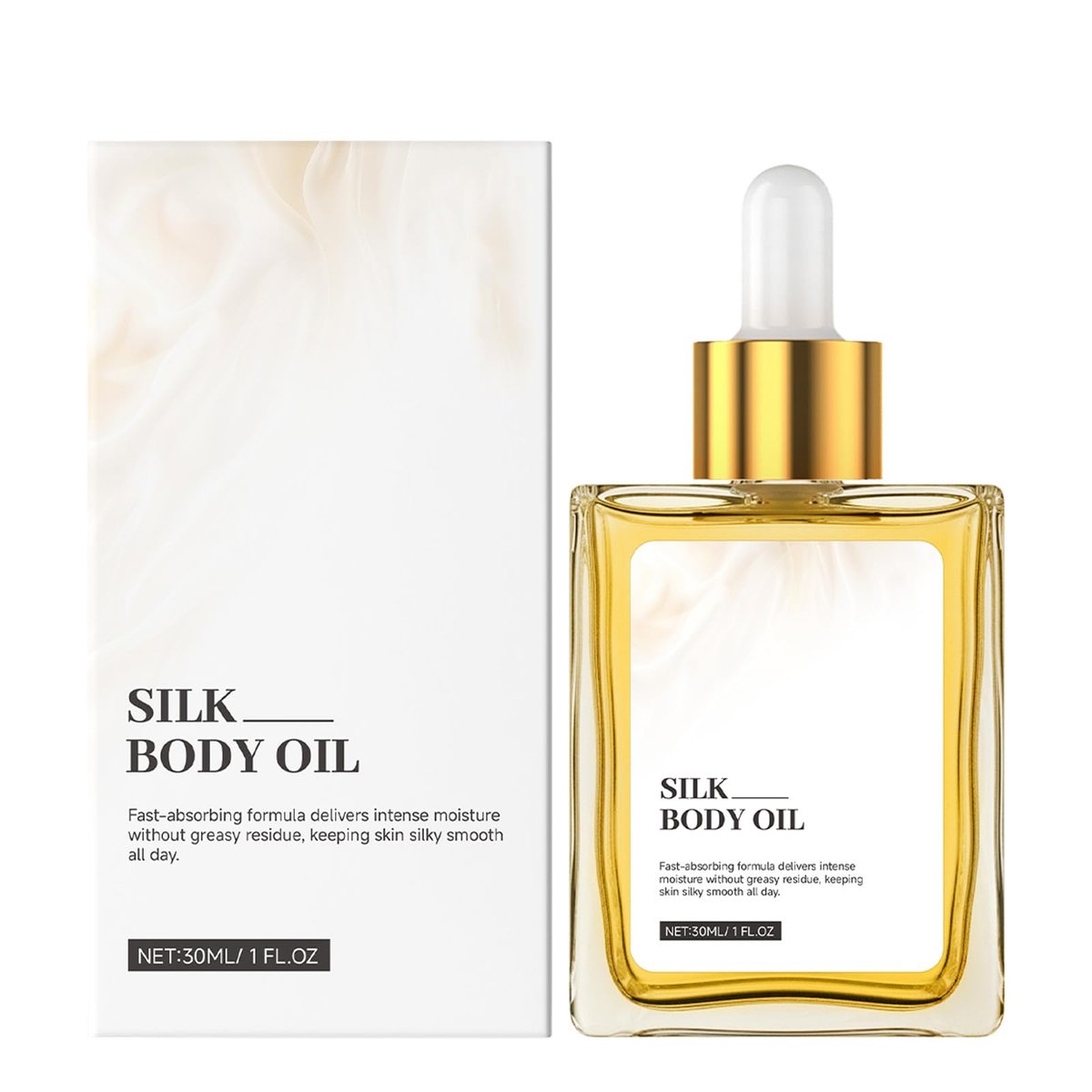 Xoyssfy Silk Body Oil – Hydrating, Non-Greasy Moisturizer with Shea Butter, Coconut Oil & Vitamin E Avelisse