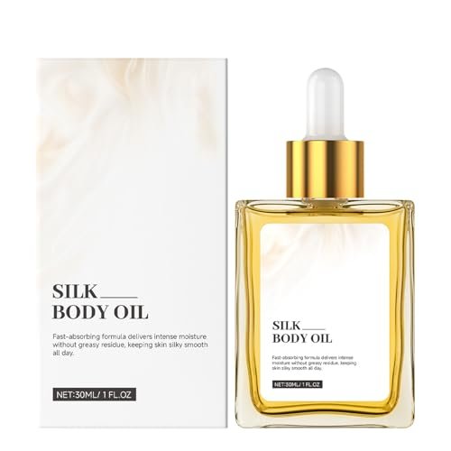 Xoyssfy Silk Body Oil – Hydrating, Non-Greasy Moisturizer with Shea Butter, Coconut Oil & Vitamin E Avelisse
