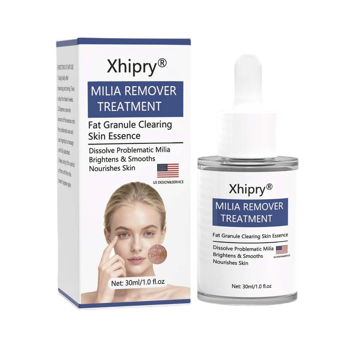 Milia Remover for Face - Milia Bump Remover Under Eye, Spot Treatment Serum with Salicylic Acid, Milia Acne Cream 30ml Avelisse