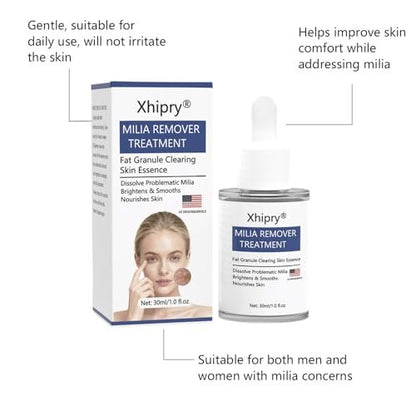 Milia Remover for Face - Milia Bump Remover Under Eye, Spot Treatment Serum with Salicylic Acid, Milia Acne Cream 30ml Avelisse