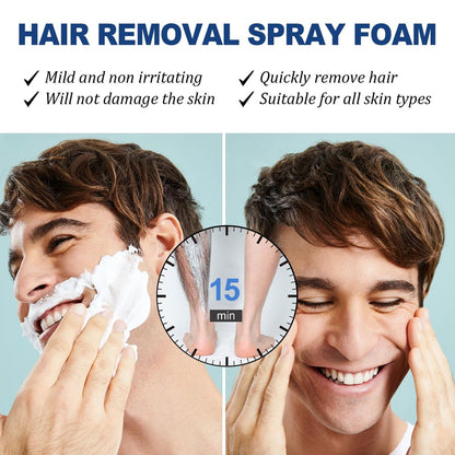 Men's Hair Removal Spray – Plant Extract Depilation, Soothing Formula for Armpits, Chest, Back, Legs & Body, Gentle for All Skin Types Avelisse