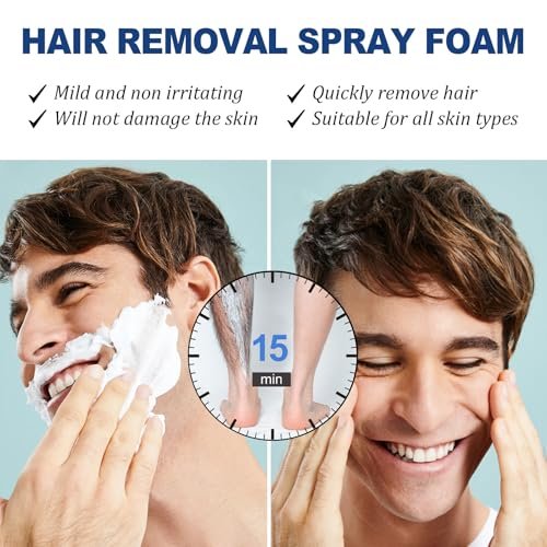 Men's Hair Removal Spray – Plant Extract Depilation, Soothing Formula for Armpits, Chest, Back, Legs & Body, Gentle for All Skin Types Avelisse