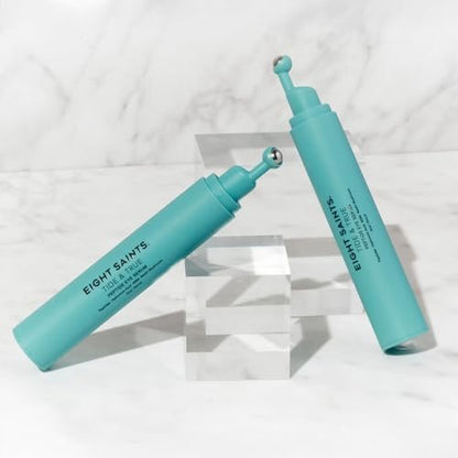 Eight Saints Tide & True Peptide Eye Serum - Under Eye Roller Ball for Puffiness, Dark Circles & Fine Lines with Peptides, Hyaluronic Acid, Reishi Mushroom, 0.5 fl oz Avelisse