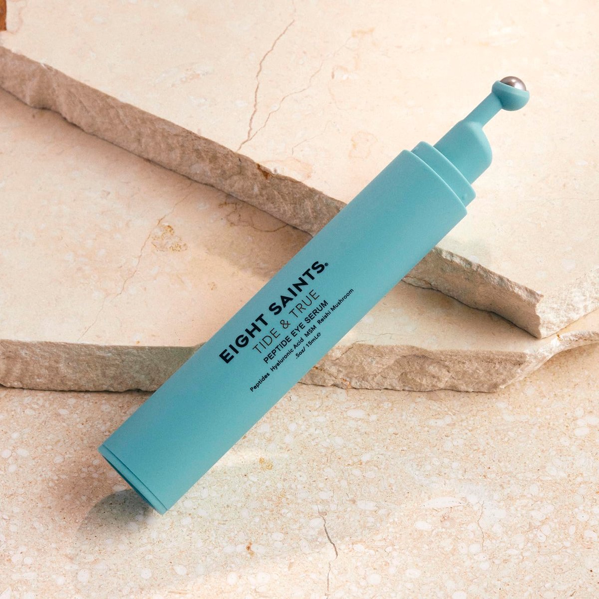Eight Saints Tide & True Peptide Eye Serum - Under Eye Roller Ball for Puffiness, Dark Circles & Fine Lines with Peptides, Hyaluronic Acid, Reishi Mushroom, 0.5 fl oz Avelisse