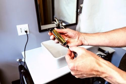 Andis Insight Slim Cordless Hair Trimmer – Gold, 9-Piece Kit, Stainless Steel T-Blade, Lithium-Ion Battery Avelisse