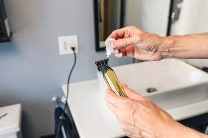 Andis Insight Slim Cordless Hair Trimmer – Gold, 9-Piece Kit, Stainless Steel T-Blade, Lithium-Ion Battery Avelisse