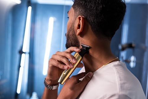 Andis Insight Slim Cordless Hair Trimmer – Gold, 9-Piece Kit, Stainless Steel T-Blade, Lithium-Ion Battery Avelisse