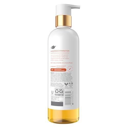 Dove Serum+ Shower Oil Body Wash with Jojoba & Monoi Flower Oils, Radiance Hydrating Cleanser, 15.3 fl oz Avelisse