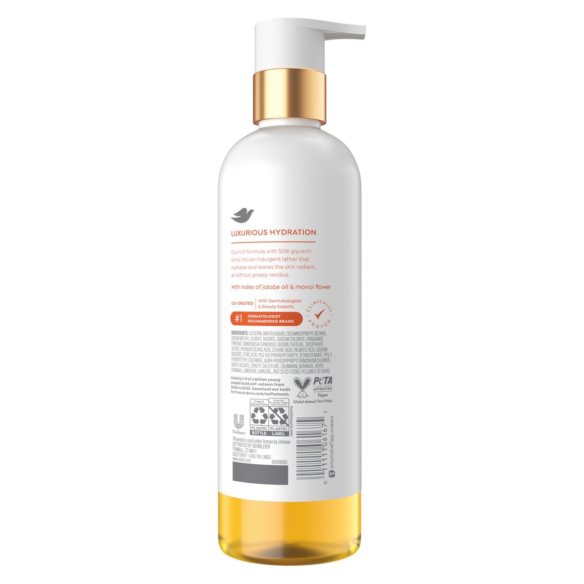 Dove Serum+ Shower Oil Body Wash with Jojoba & Monoi Flower Oils, Radiance Hydrating Cleanser, 15.3 fl oz Avelisse