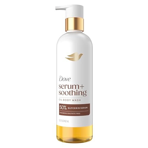 Dove Serum+ Shower Oil Body Wash with Glycerin Serum, Almond Oil & Sandalwood, Soothing Hydrating Cleanser, 15.3 fl oz - görsel 2