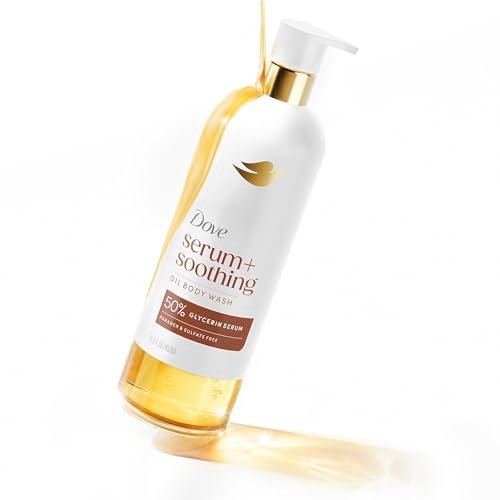 Dove Serum+ Shower Oil Body Wash with Glycerin Serum, Almond Oil & Sandalwood, Soothing Hydrating Cleanser, 15.3 fl oz - görsel 14
