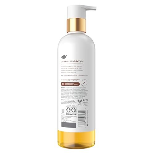Dove Serum+ Shower Oil Body Wash with Glycerin Serum, Almond Oil & Sandalwood, Soothing Hydrating Cleanser, 15.3 fl oz - görsel 4