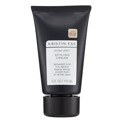 Kristin Ess Ultra Light Styling Curl Cream - Lightweight Hold, Frizz Control & Shine for Defined Curls and Waves - Vegan & Color Safe