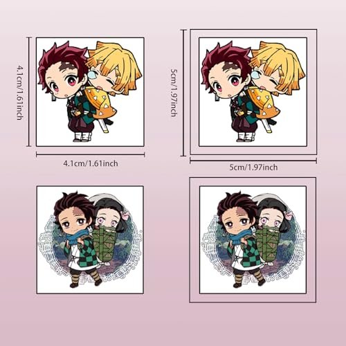 40 Sheets Demon Manga Slayer Temporary Tattoos – Birthday Party Favors & Cartoon Stickers for Teens - görsel 6
