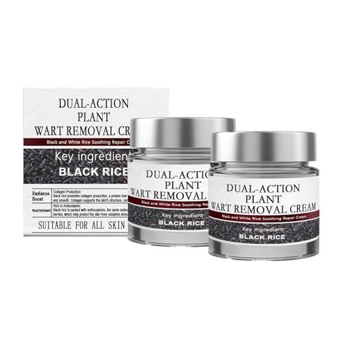 KeraErase Dual-Action Renewal Cream – Black & White Rice Soothing Repair Body Serum, All Skin Types, 2-Pack Avelisse