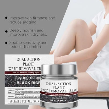KeraErase Dual-Action Renewal Cream – Black & White Rice Soothing Repair Body Serum, All Skin Types, 2-Pack Avelisse
