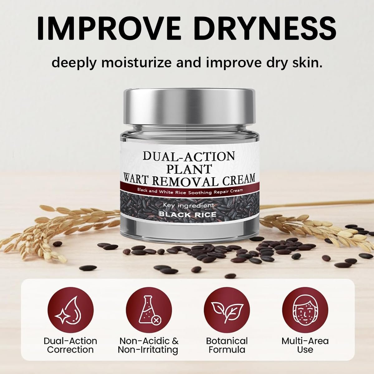 KeraErase Dual-Action Renewal Cream – Black & White Rice Soothing Repair Body Serum, All Skin Types, 2-Pack Avelisse