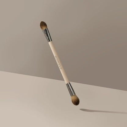 EcoTools Cream & Powder Dual-Ended Eye Brush – Flat & Fluffy Eyeshadow Brush for Packing, Blending & Full Eye Looks – Sustainable, Vegan & Cruelty-Free Makeup Brush