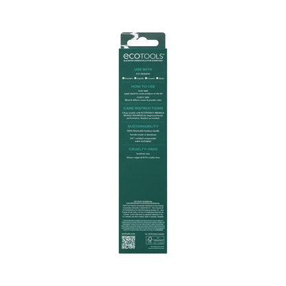 EcoTools Cream & Powder Dual-Ended Eye Brush – Flat & Fluffy Eyeshadow Brush for Packing, Blending & Full Eye Looks – Sustainable, Vegan & Cruelty-Free Makeup Brush
