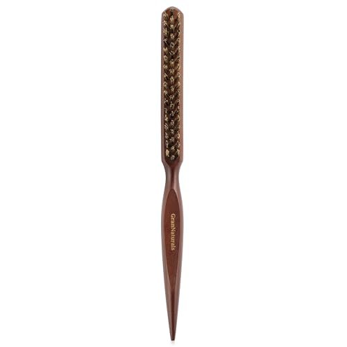 GranNaturals Hard Bristle Teasing Hair Brush for Women – Stiff Slick Back Comb with Rat Tail Pick for Sectioning, Edge Control, Backcombing, and Volume for Fine Hair - görsel 8