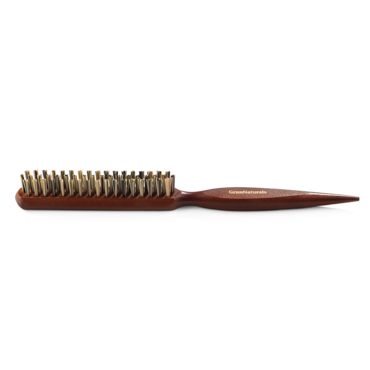GranNaturals Hard Bristle Teasing Hair Brush for Women – Stiff Slick Back Comb with Rat Tail Pick for Sectioning, Edge Control, Backcombing, and Volume for Fine Hair - görsel 9